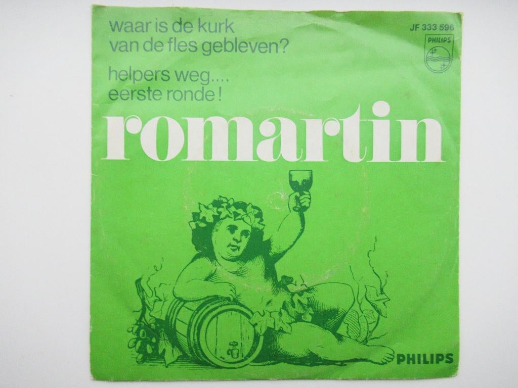 ROMARTIN # WAAR IS DE KURK VAN DE FLES GEBLEVEN/HELPERS WEG, 7 inch, Ophalen of Verzenden, Levenslied of Smartlap, Fotohoes