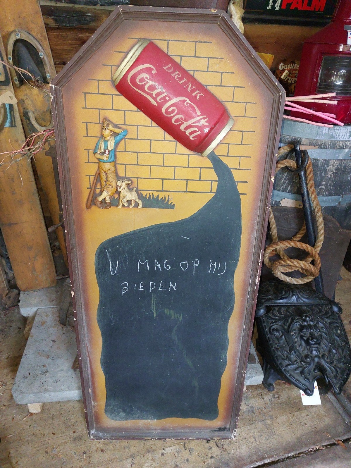 coca cola reclame bord, Ophalen