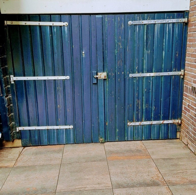 Tuinpoort deuren, Ophalen, Gebruikt, 100 tot 150 cm, Draaipoort