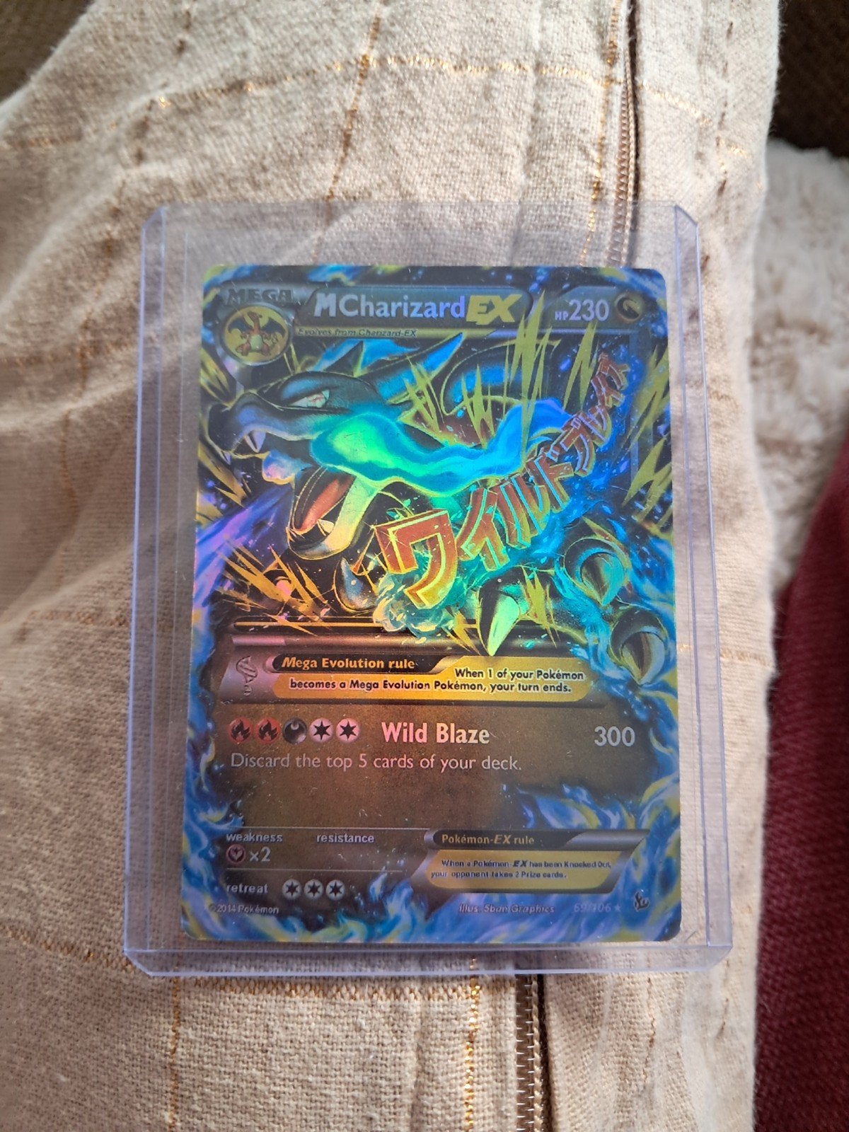 Pokémon M Charizard EX 230 HP Foil Kaart, Hobby en Vrije tijd, Ophalen of Verzenden, Zo goed als nieuw, Losse kaart, Foil