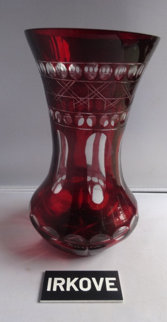 BOHEEMS KRISTAL MOOIE VAAS * Twee Kleuren *, Antiek en Kunst, Verzenden