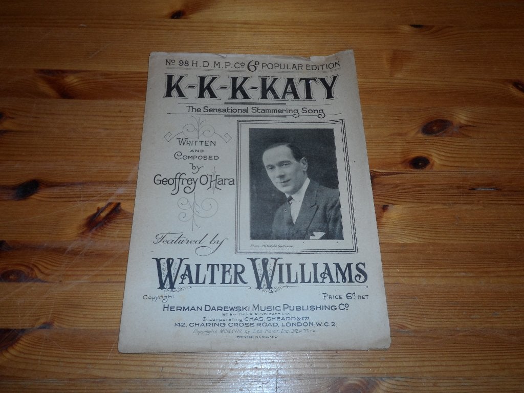 K-k-k-katy - geoffry o'hara / k k k kaatje - rido's revue, Muziek en Instrumenten, Gebruikt, Gitaar, Ophalen of Verzenden, Artiest of Componist
