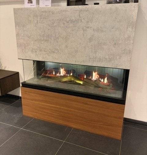 Dimplex Vista 130 III Opti-V 3 Zijdig, Ophalen, Zo goed als nieuw, Inbouwhaard, Elektrische haard