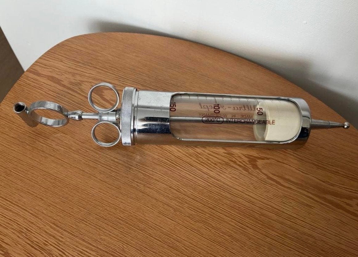 Zeldzame vintage Ultra-Asept spuit 150ml, West-Duitsland, Ophalen of Verzenden, Gebruikt
