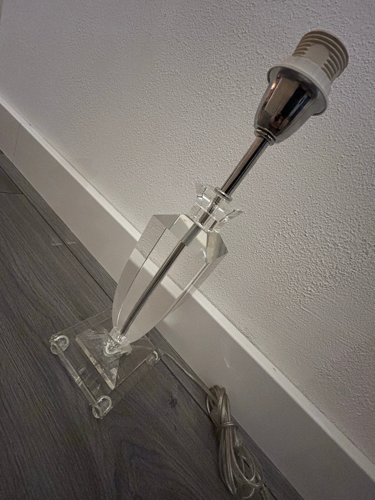 Stijlvolle Acryl Plexiglas Tafellamp, Huis en Inrichting, Kunststof, 43 cm, Overige kleuren, Modern