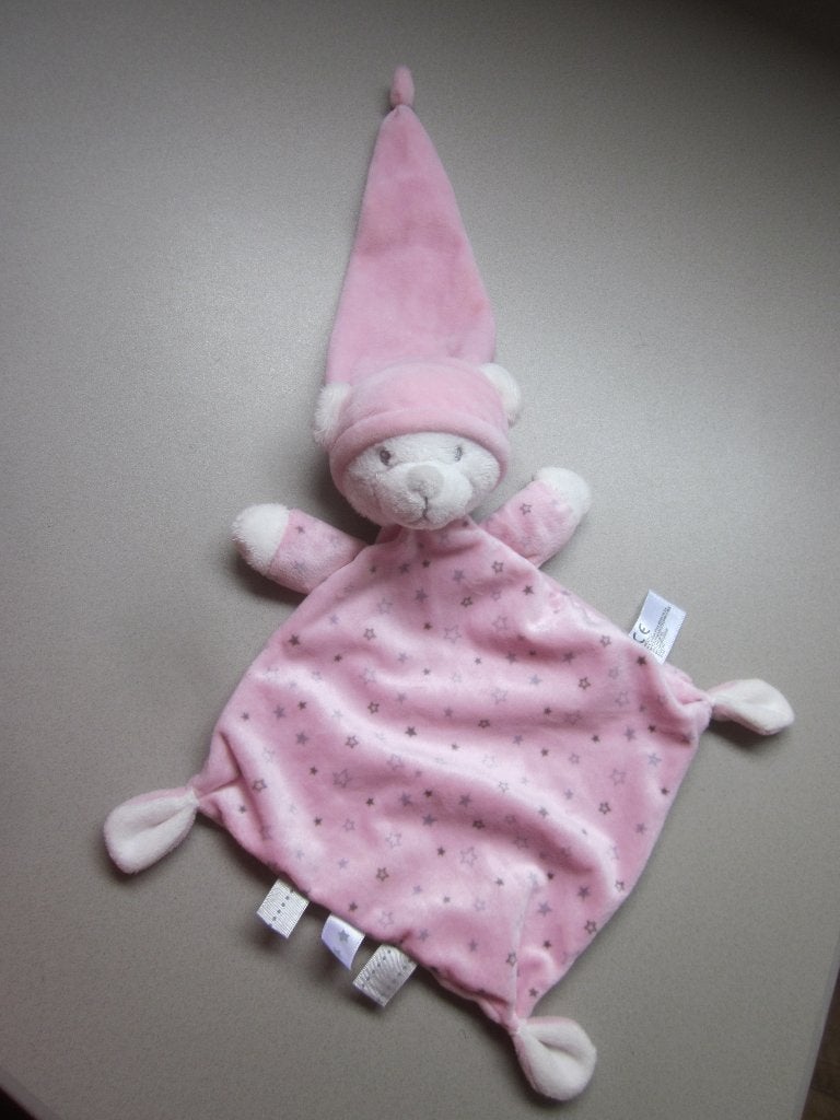 Nicotoy Simba Toys roze-wit sterretjes knuffeldoek puntmuts, Overige karakters, Beer, Nieuw, Ophalen of Verzenden