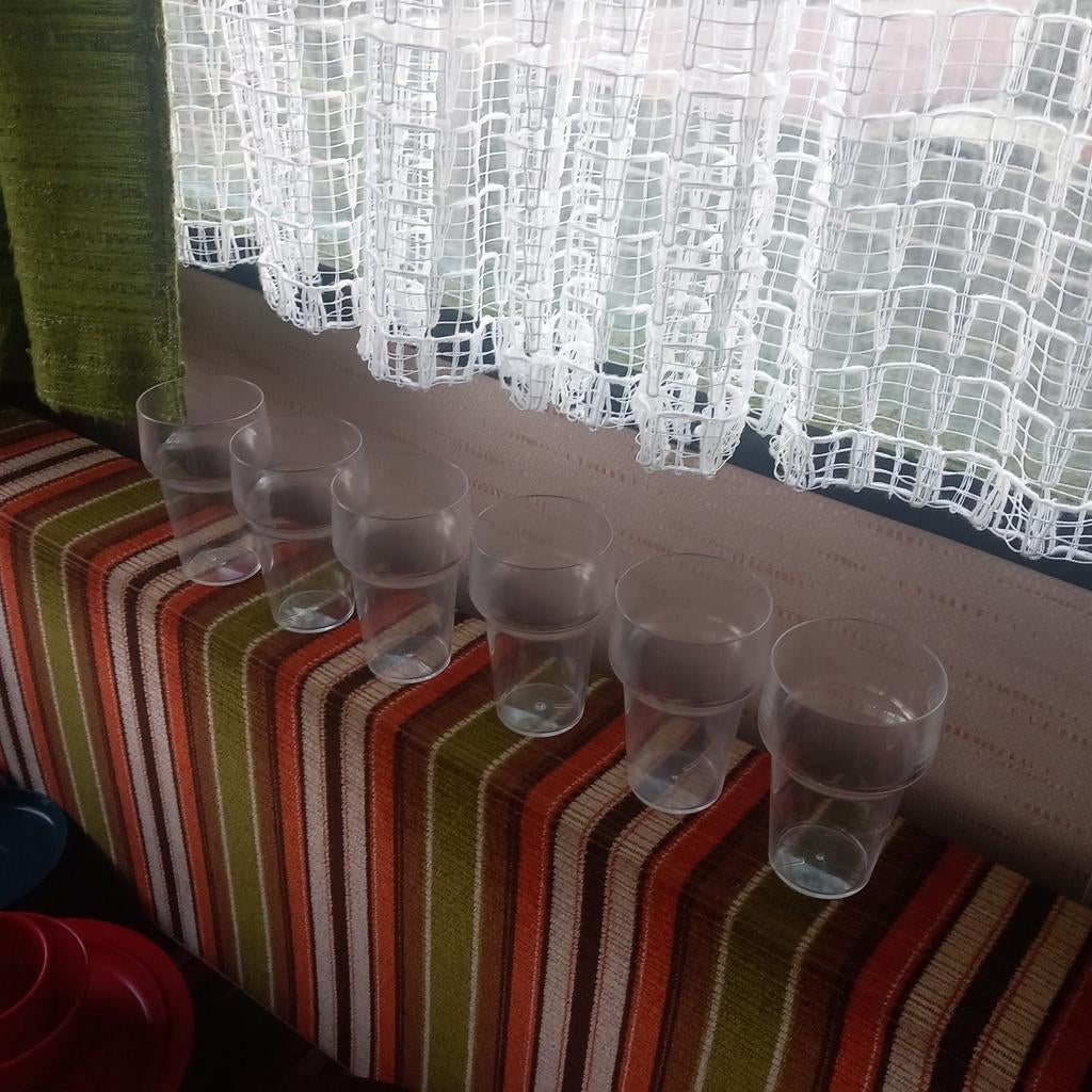 6 Bierglazen Mepal Rosti campingservies, Caravans en Kamperen, Ophalen of Verzenden, Zo goed als nieuw
