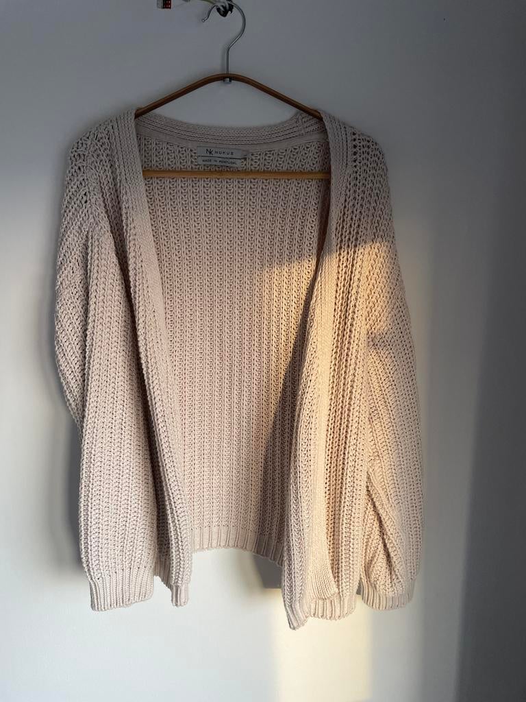 Nukus crèmekleurig vest maat L - Zo goed als nieuw, Kleding | Dames, Ophalen of Verzenden, Zo goed als nieuw, Maat 42/44 (L), Beige