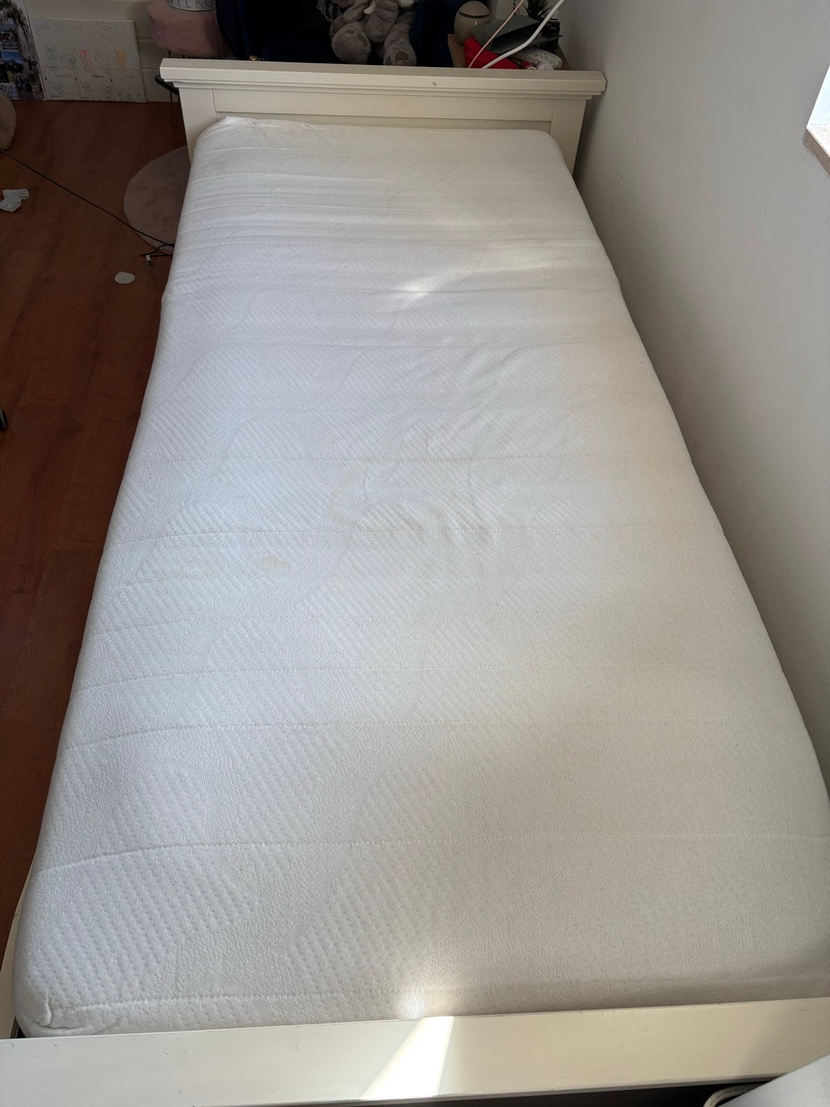 Eenpersoonsbed met opbergruimte en matras, Huis en Inrichting, Ophalen, Gebruikt, 90 cm, Eenpersoons
