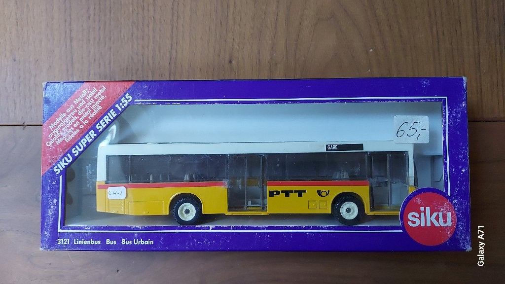 Siku 3121 Lijnbus Zwitserland PTT, Hobby en Vrije tijd, Modelauto's | 1:50, Ophalen of Verzenden, Zo goed als nieuw, Bus of Vrachtwagen