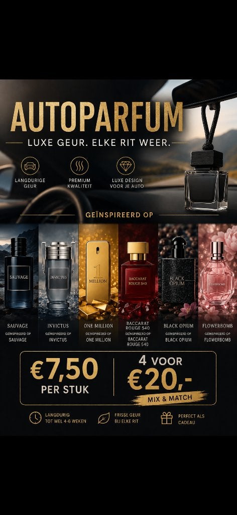 Autoparfum diverse geuren, Ophalen of Verzenden