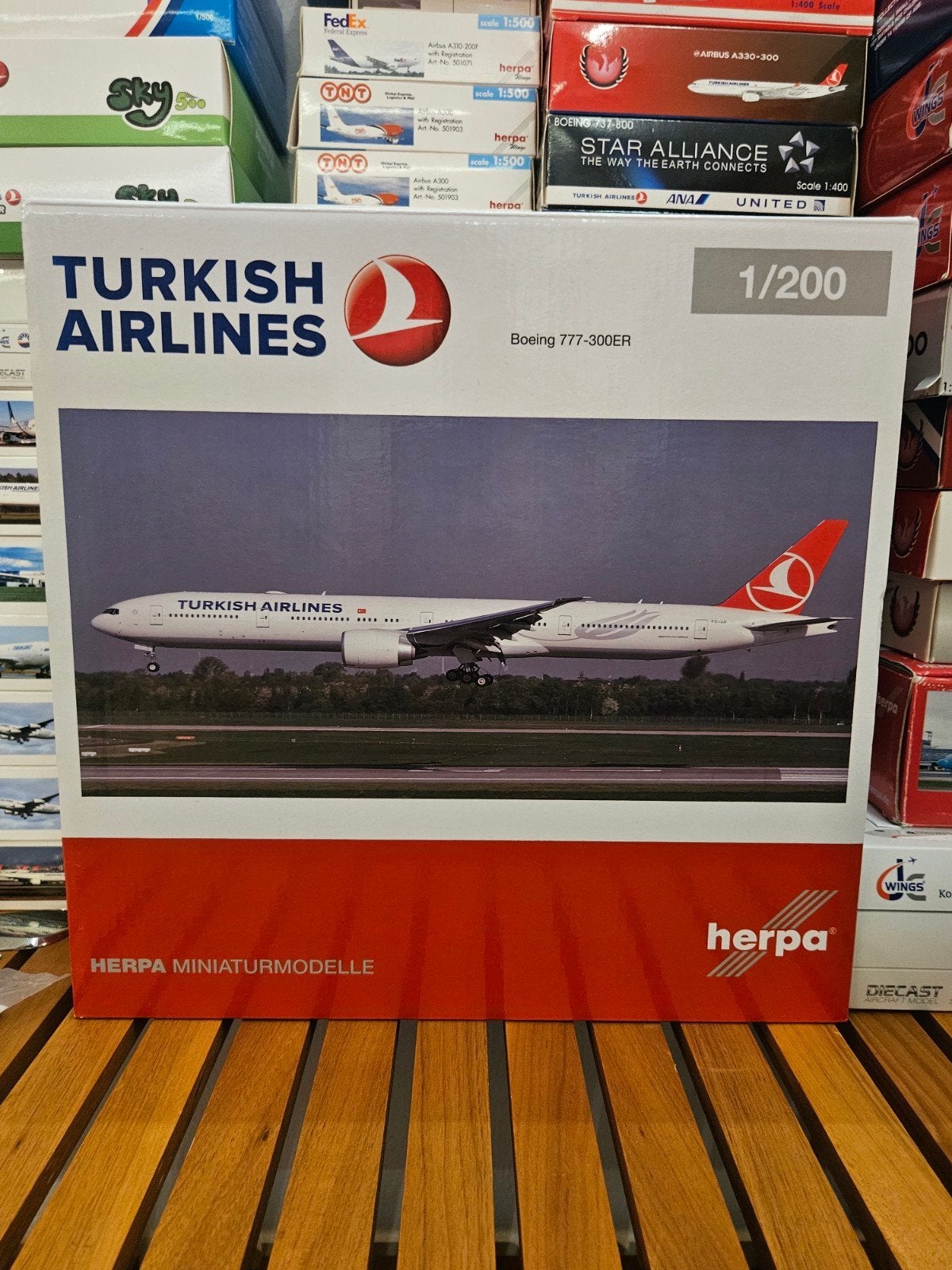Turkish Airlines Herpa B777-333ER AYASOFYA 1/200, Overige merken, 1:200 of kleiner, Nieuw, Ophalen of Verzenden