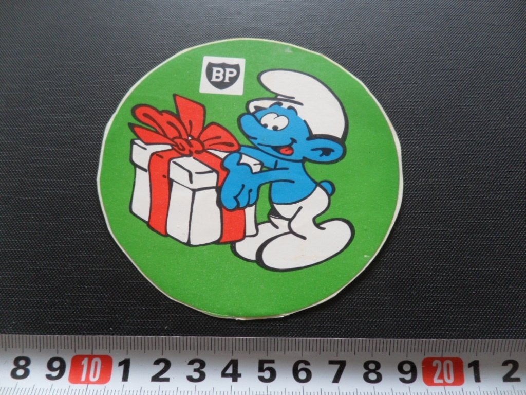 sticker BP  Smurf  PG290, Ophalen of Verzenden, Zo goed als nieuw