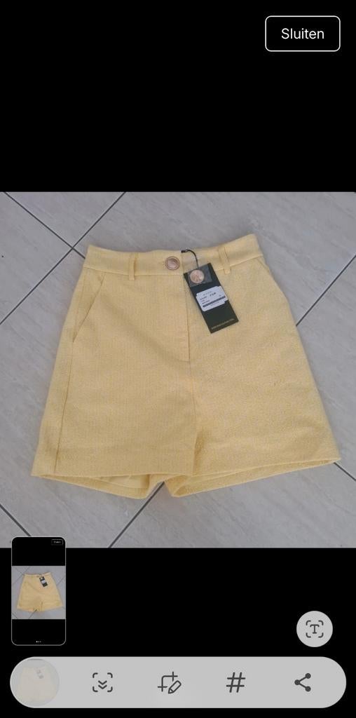 Nieuwe Gele Tweed Shorts - Radical Fashion XS, Kleding | Dames, Kort, Geel, Nieuw, Ophalen of Verzenden