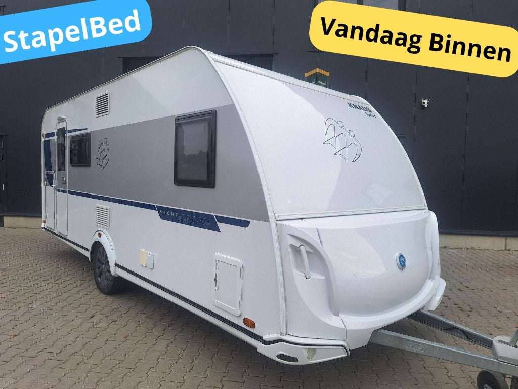 Knaus Sport Silver Selection 540 FDK Stapelbed Airco - Tent, Overige typen, 5 tot 6 meter, Knaus, Tot en met 6