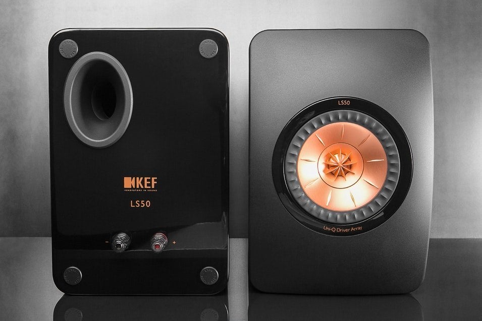 KEF LS50 Luidsprekers zwart - Als Nieuw ! -, Stereo speakers, Ophalen of Verzenden, Zo goed als nieuw, 60 tot 120 watt
