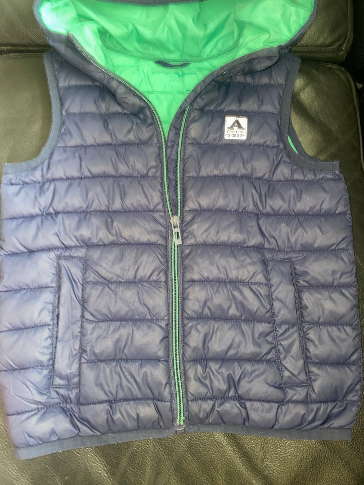 Charles Vögele Kids Bodywarmer - Blauw/Groen - Maat 116, Kinderen en Baby's, Ophalen of Verzenden, Zo goed als nieuw, Jongen of Meisje