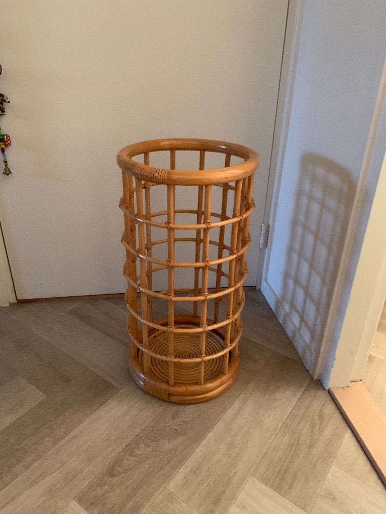 Rotan hoge mand, Ophalen, Zo goed als nieuw, Rond, Riet