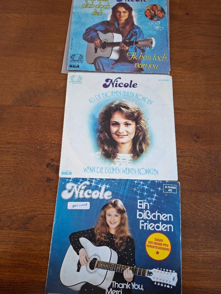3 singles van Nicole, Gebruikt, 7 inch, Ophalen of Verzenden, Pop
