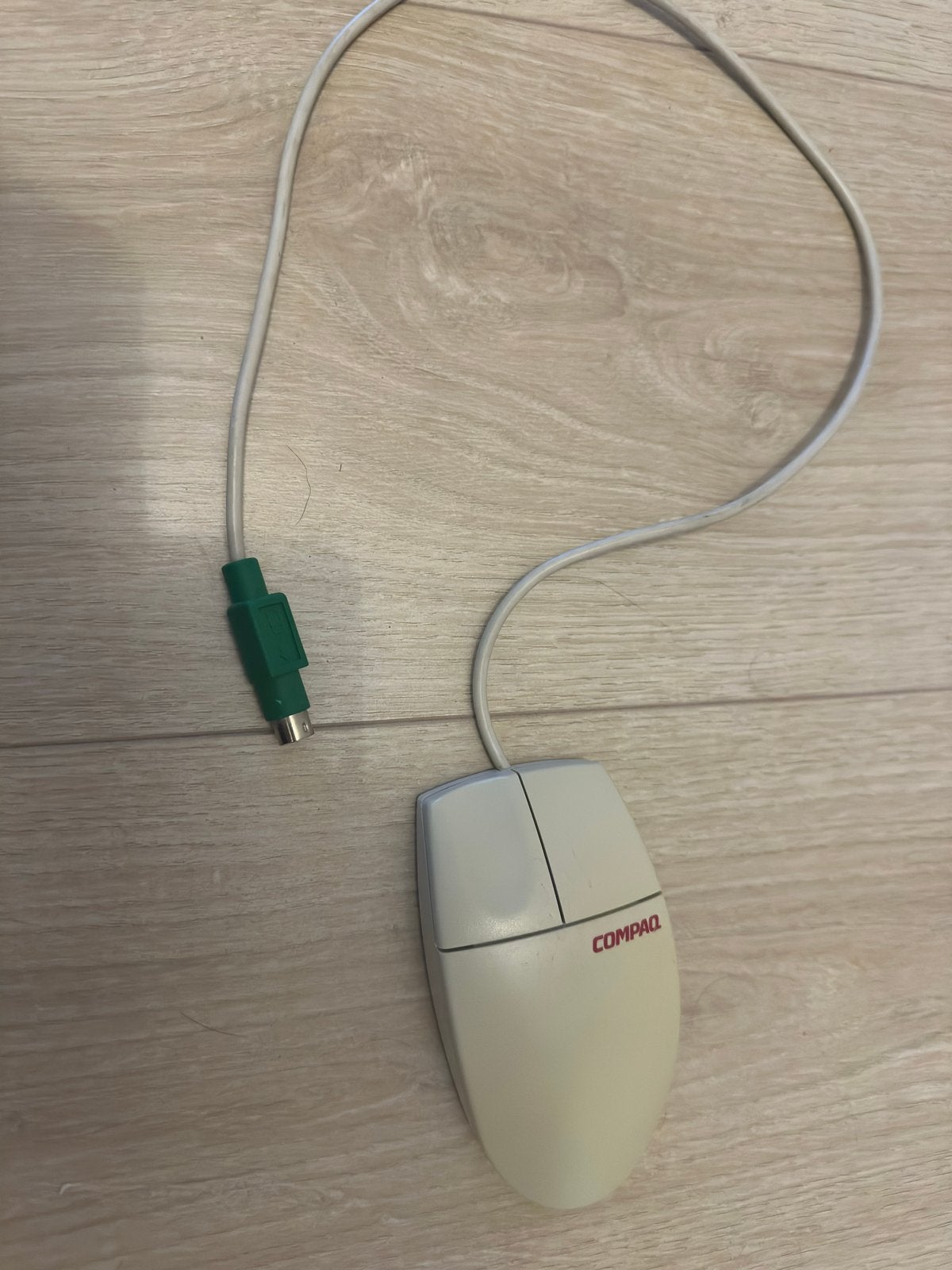 Vintage Compaq Muis - Bedraad PS/2 - Zolder Vondst, Computers en Software, Ophalen of Verzenden, Gebruikt, Bedraad, Muis