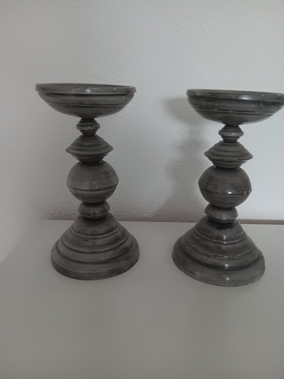 2 Metalen Kandelaars, Ophalen of Verzenden