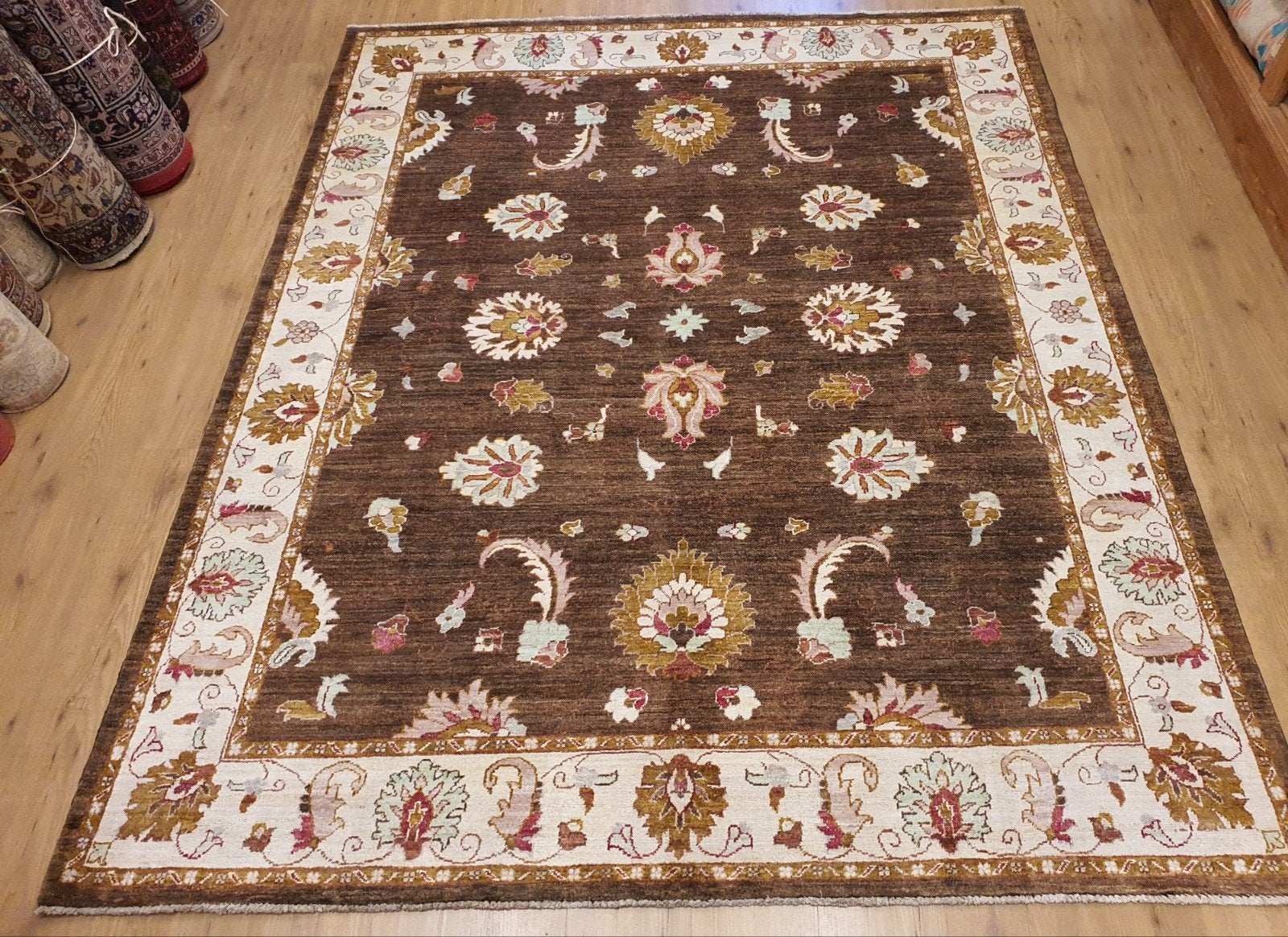 Handgeknoopt oosters tapijt ziegler 243x200, Info@SlatsAntiek.nl, Perzisch, Vof Slats Antiek, Ophalen of Verzenden