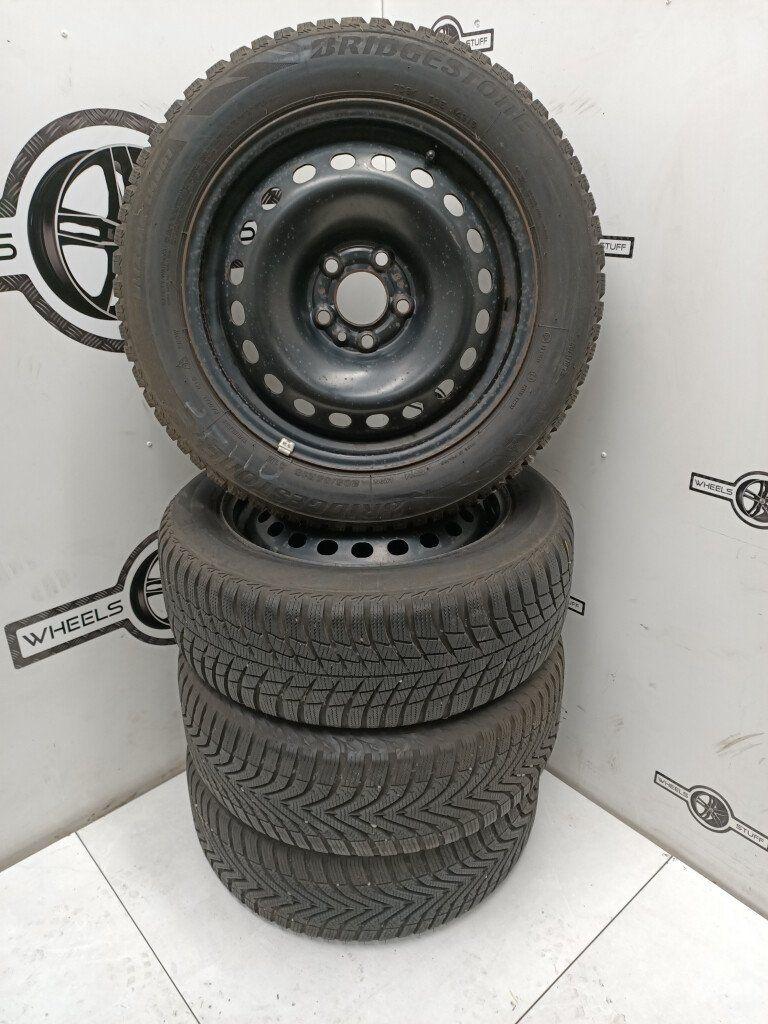Opel Alfa Saab staal velgen 16"inch winterbanden 5x110, Auto-onderdelen, Banden en Velgen, Ophalen, Gebruikt, 16 inch, Banden en Velgen
