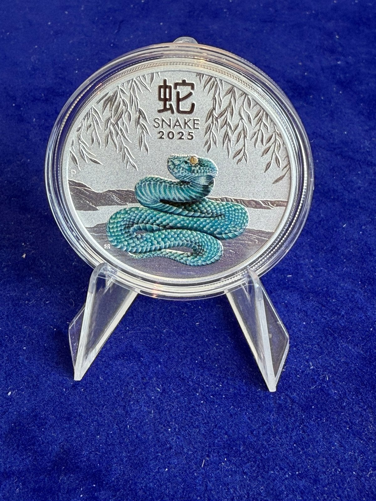 Lunar 3  snake 2025  color 1 oz, Ophalen of Verzenden, Zilver