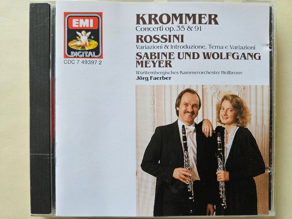 Krommer + Rossini - Op 35+91 Klarinet + orkest - Meyer, Kamermuziek, Ophalen of Verzenden, Zo goed als nieuw, Classicisme