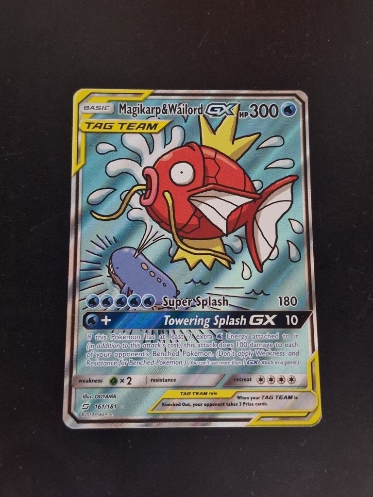 Magikarp & Wailord GX TEU 161 (Excellent staat), Ophalen, Zo goed als nieuw, Losse kaart