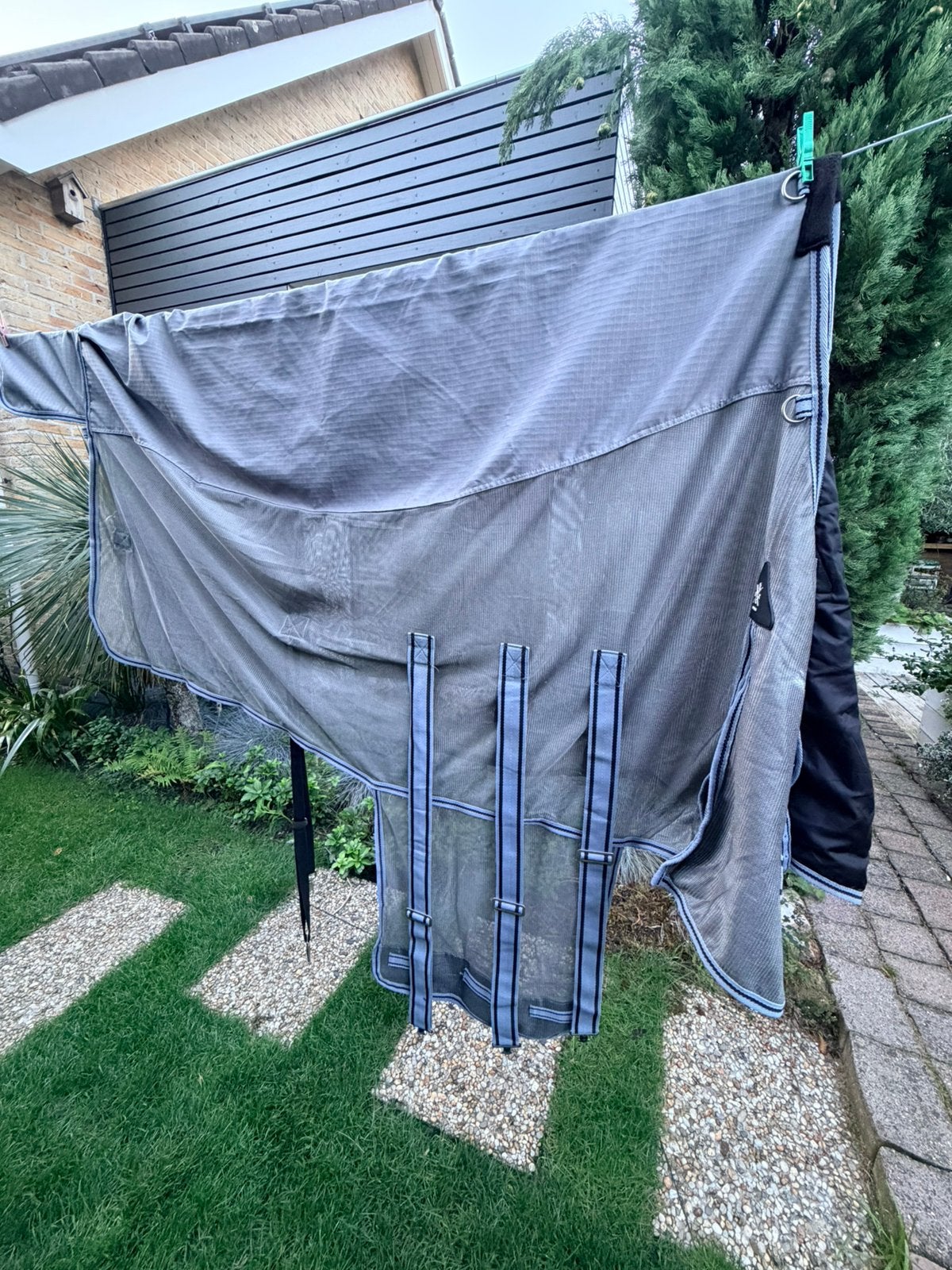 Waterdichte Vliegendeken DKR, summer rain grijs. Maat 195, Dieren en Toebehoren, Paarden en Pony's | Dekens en Dekjes, Ophalen of Verzenden