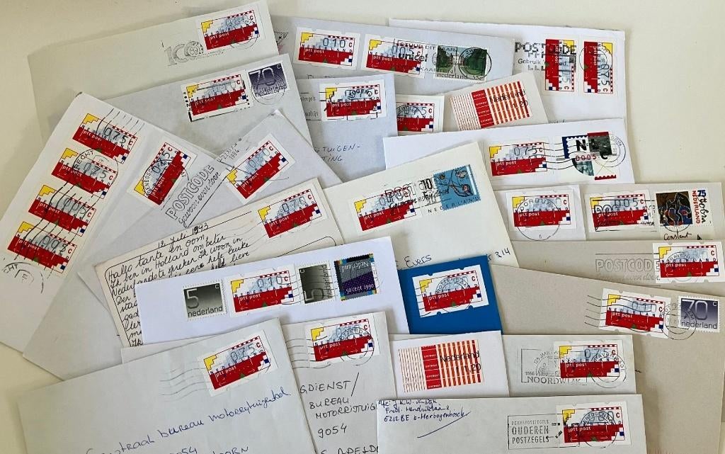 Kavel van 24 brieven met automaatstroken  (#044), Verzenden, Nederland