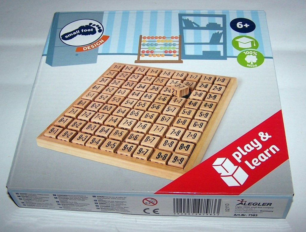 Play & Learn houten vermenigvuldigen blokken-board.Rekenspel, Ophalen of Verzenden, Nieuw, Puzzelen