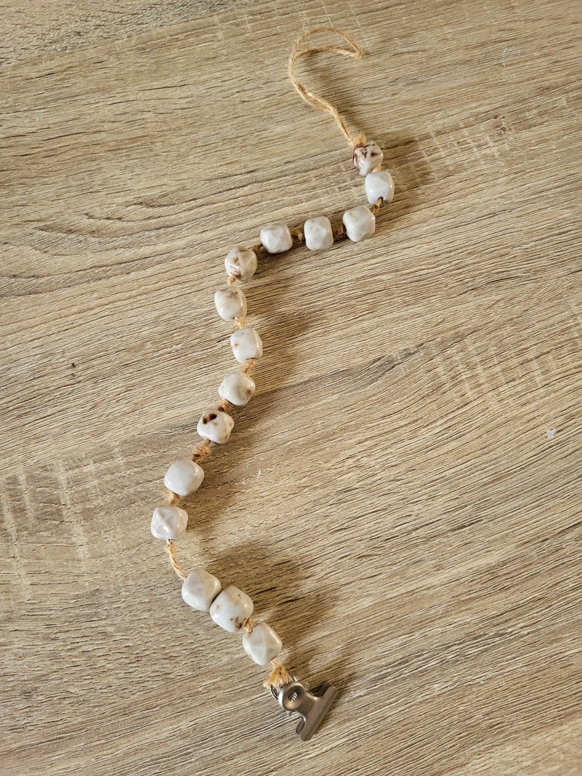 Decoratieve kralenketting met clip, Huis en Inrichting, Woonaccessoires | Overige, Boho, Ophalen of Verzenden, Zo goed als nieuw