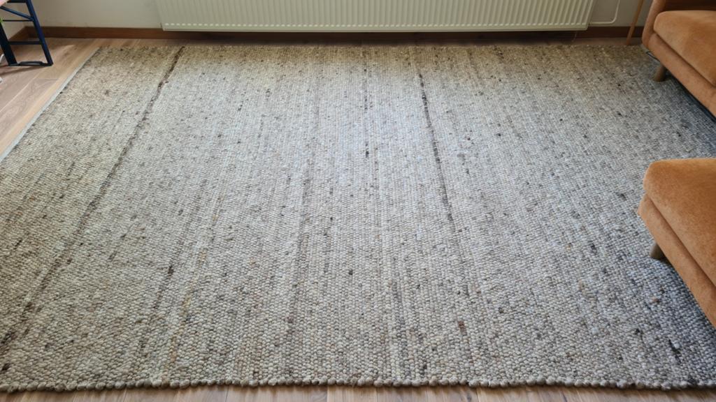 Wollen vloerkleed  2,30 x 3,30  Taupe gemêleerd, Ophalen, 200 cm of meer, Zo goed als nieuw, 200 cm of meer