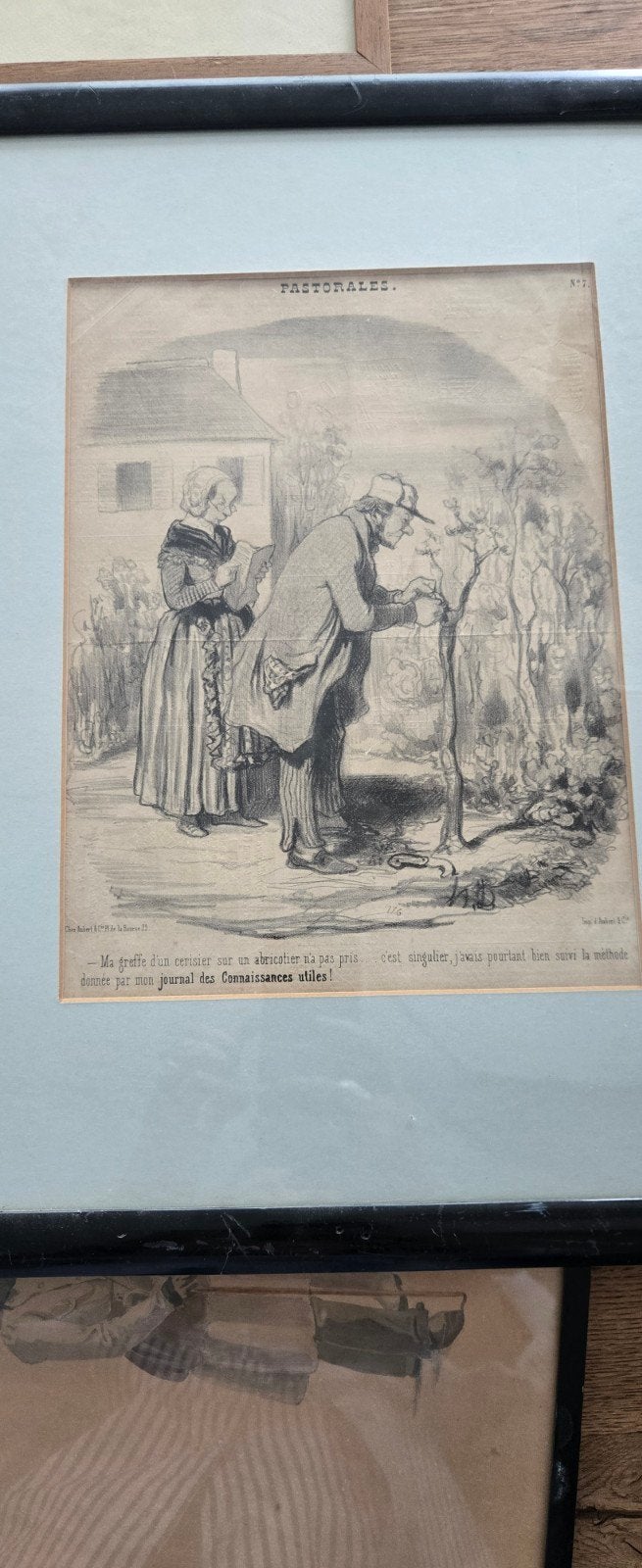 satirische litho van honore damier, Antiek en Kunst, Dagelijks leven, 1800 - 1899, Met tekst, Ophalen of Verzenden