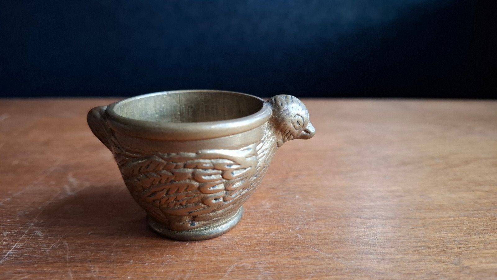 antiek vintage eierdop messing kip, Antiek en Kunst, Antiek | Servies los, Ophalen of Verzenden