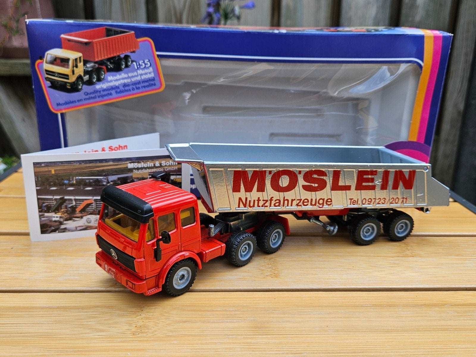 Siku 2919 Mercedes Moslein Kieper 1:55 met doos, Ophalen of Verzenden, Zo goed als nieuw, Bus of Vrachtwagen, SIKU