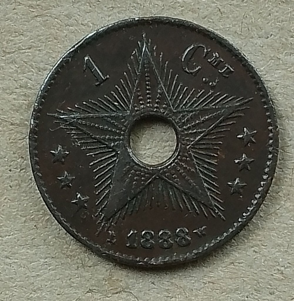 Belgisch Congo, Free State 1 centime 1888, Ophalen of Verzenden, Overige landen, Losse munt