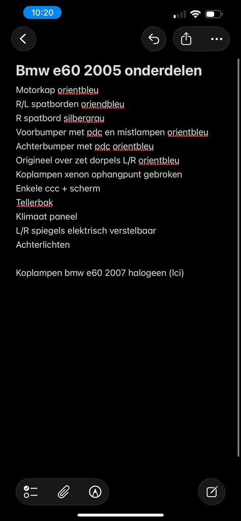 Bmw e60 onderdelen, Ophalen, Voor, BMW, Bumper