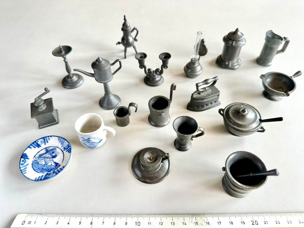Schitterende collectie Tinnen miniaturen, Antiek en Kunst, Antiek | Tin, Ophalen of Verzenden