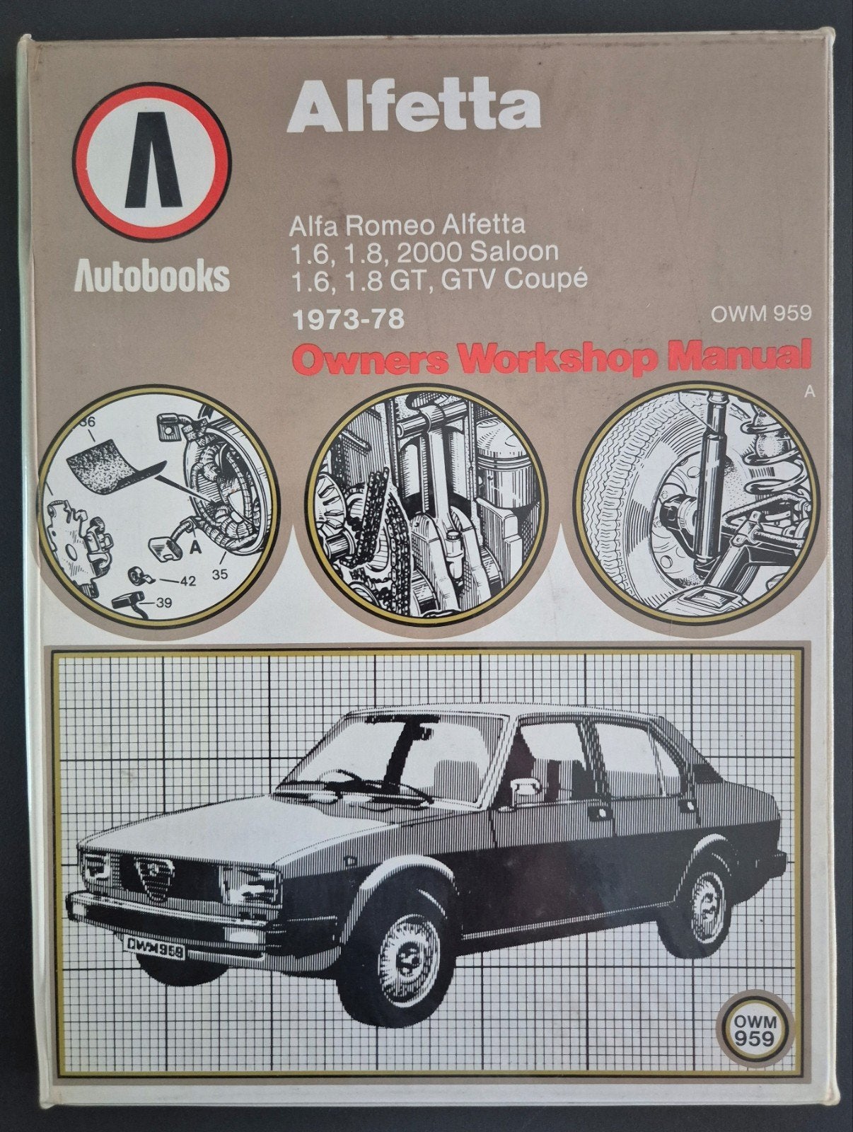 Alfa Romeo Alfetta Owners Workshop Manual 1973-78, Gelezen, Alfa Romeo, Autobooks, Ophalen of Verzenden