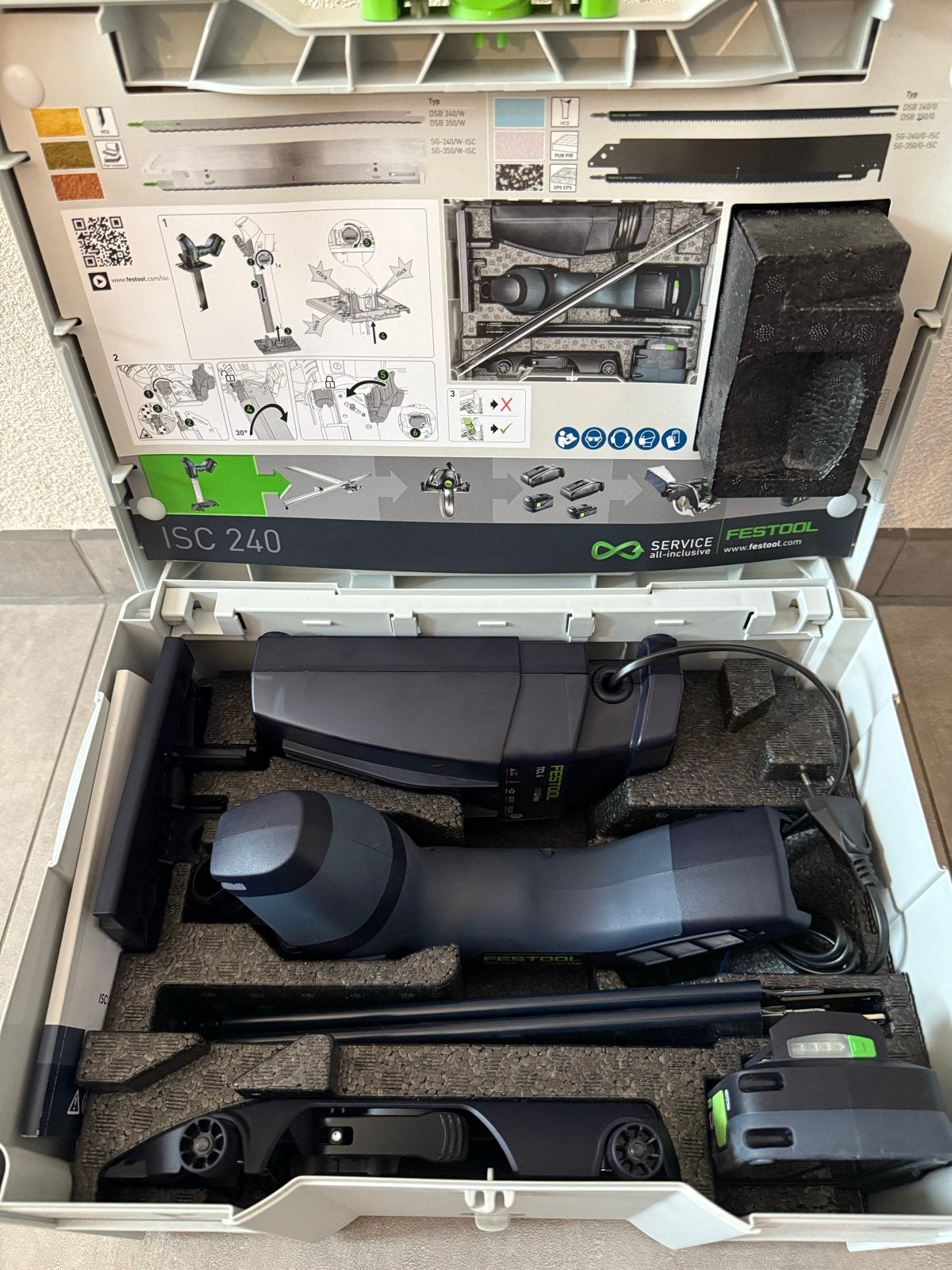 Festool ISC 240 Li 4.0ah EBI-Plus Accu Isolatiezaag, 70 mm of meer, Overige typen, Ophalen of Verzenden, Zo goed als nieuw