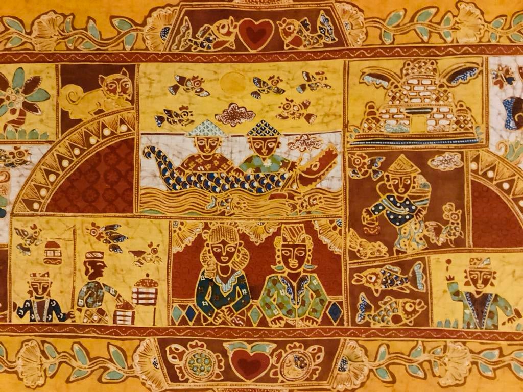 Unieke handgemaakte Batik kunst uit Indonesië, Ophalen of Verzenden