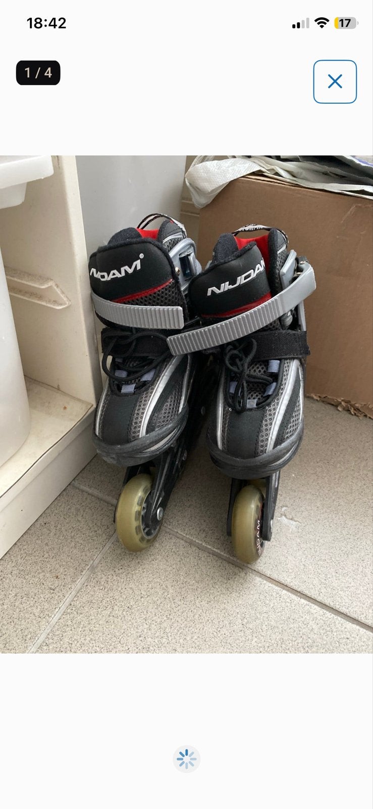 Nijdam Inline Skates Maat 30-33 - Verstelbaar, Overige merken, Kinderen, Ophalen of Verzenden, Inline skates 4 wielen