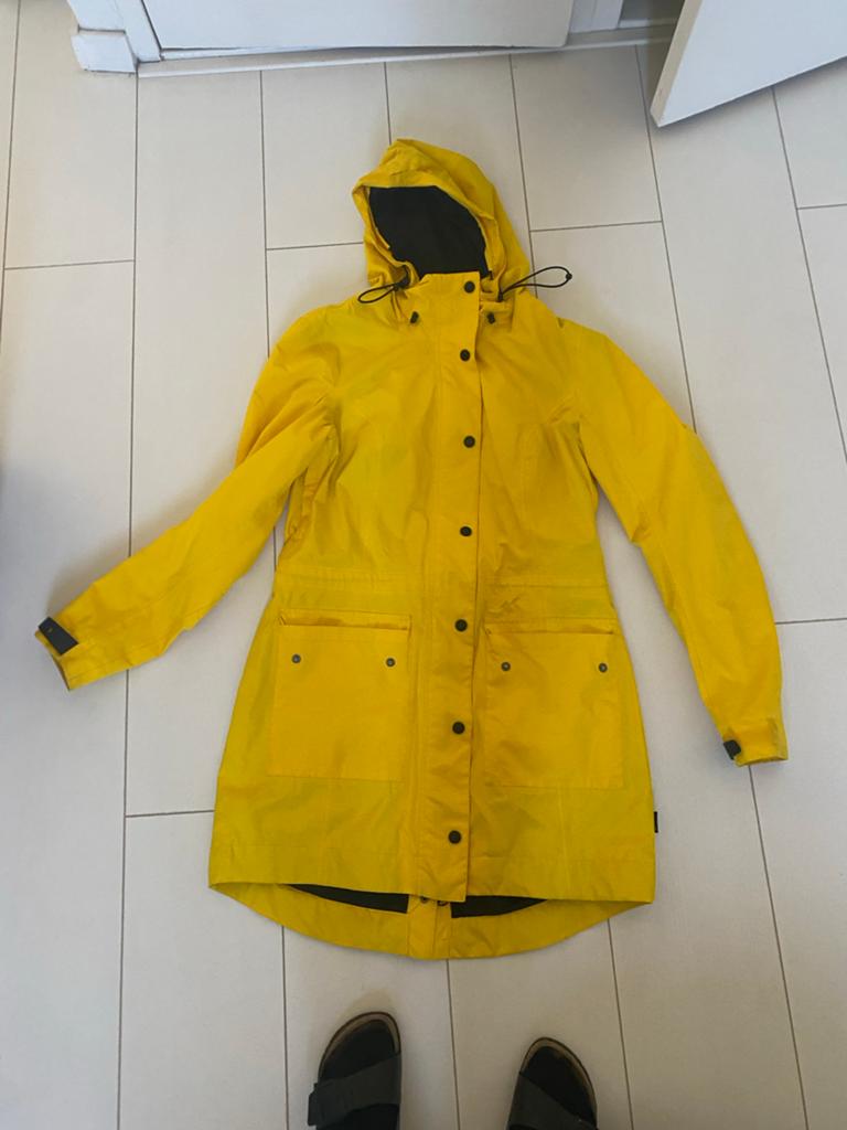 Gele regenjas Human Nature, maat S, Kleding | Dames, Ophalen of Verzenden, Zo goed als nieuw, Maat 36 (S), Geel
