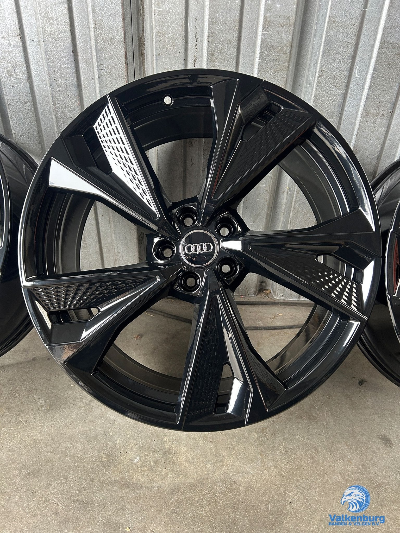 Originele Audi A6 S6 RS6 C8 4K 21 inch zwarte velgen 5x112, Gebruikt, Velg(en), -, -