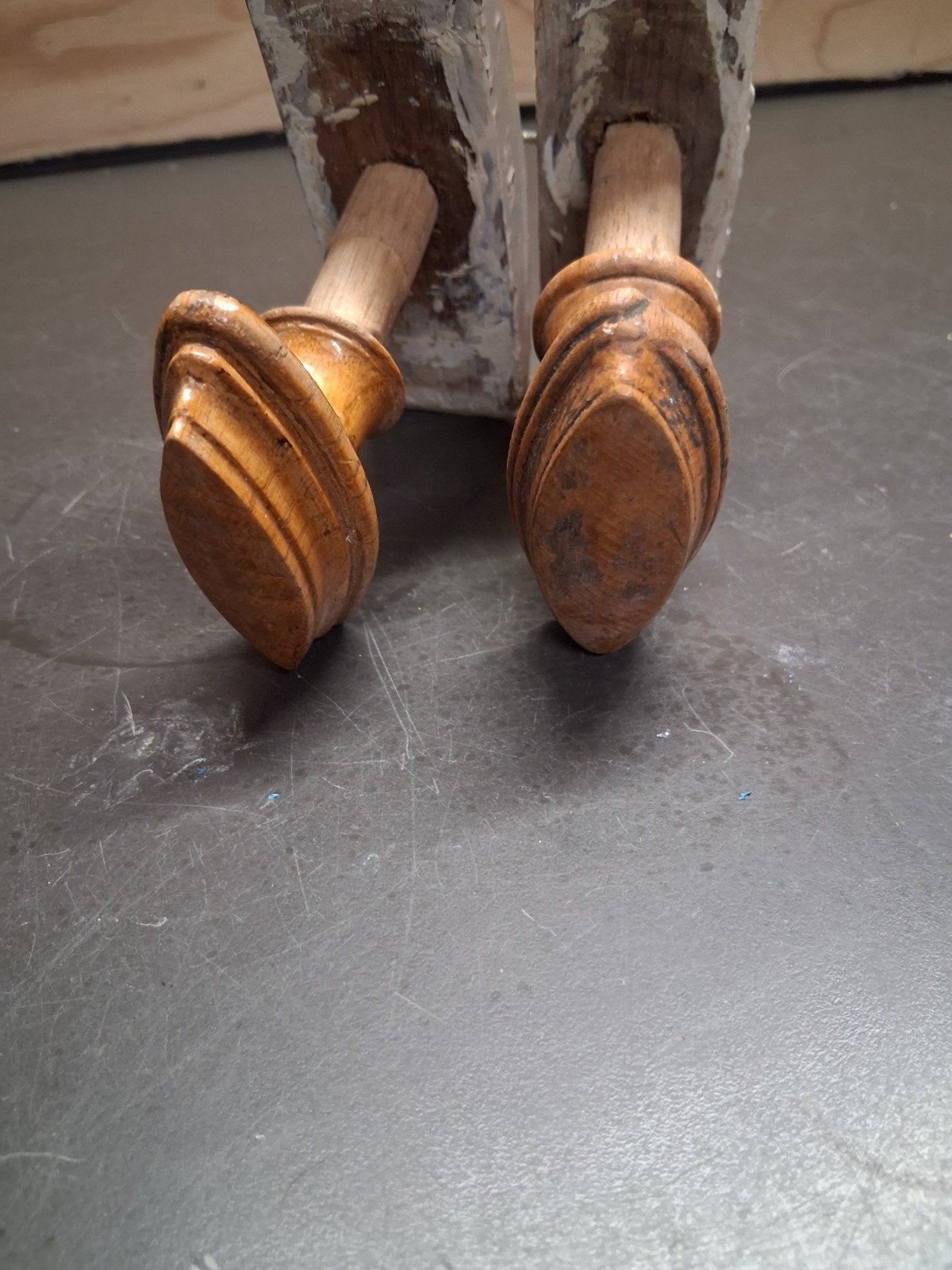 Antieke houten deurgrepen - set van 2, Ophalen