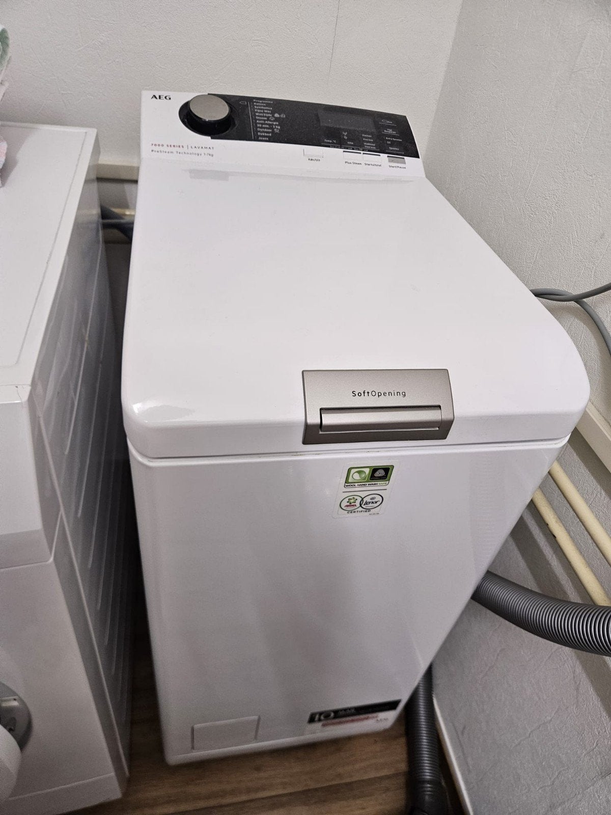AEG 7000 Series Lavamat ProSteam Wasmachine Bovenlader, Ophalen, Bovenlader, Zo goed als nieuw, Kort programma