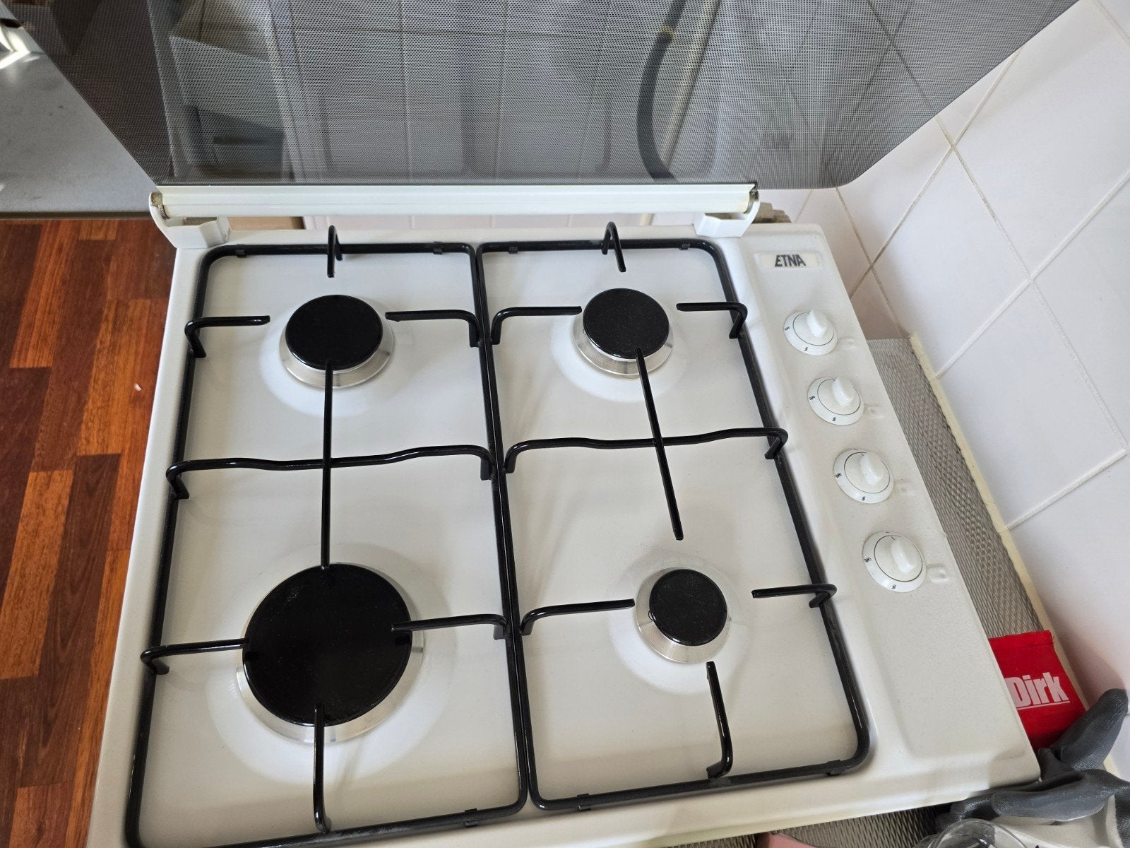Etna 4-pits gasfornuis - weinig gebruikt, Ophalen, 4 kookzones, Zo goed als nieuw, Gas